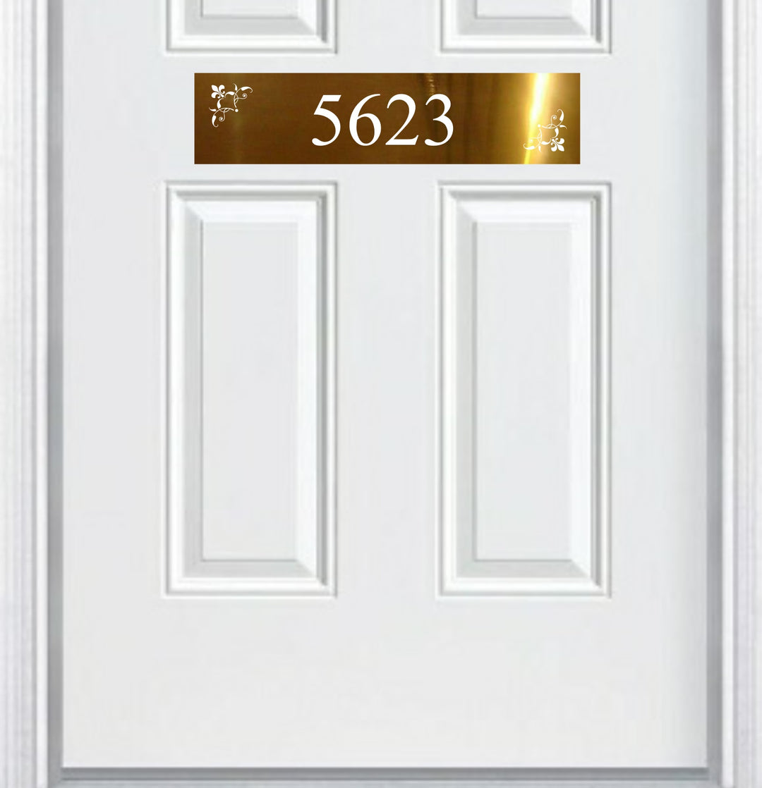 Door Address Accent Plate - Engraved - "Johnson's Welcome" - Multiple Finish & Size Options - Customizable