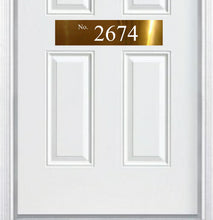 Load image into Gallery viewer, Door Address Accent Plate - Engraved - &quot;Minimalist&quot; - Multiple Finish &amp; Size Options - Customizable
