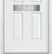 Load image into Gallery viewer, Door Address Accent Plate - Engraved - &quot;Minimalist&quot; - Multiple Finish &amp; Size Options - Customizable
