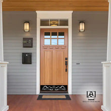 Load image into Gallery viewer, Door Kick Plate - Engraved - &quot;Mountain&quot; Monogram - Multiple Finish &amp; Size Options - Customizable
