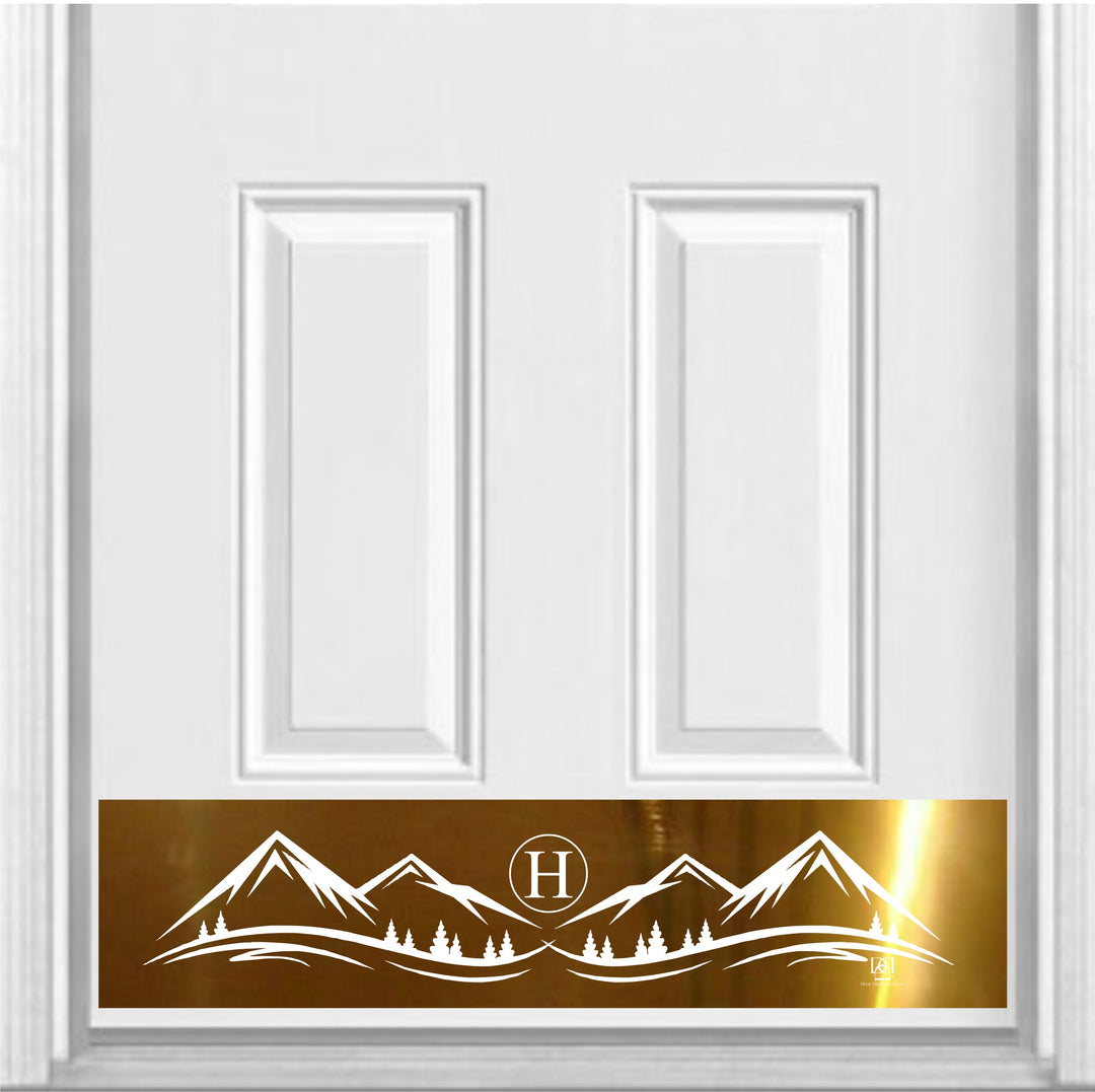 Mountain Monogram Engraved Door Kick Plate