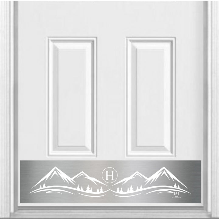 Mountain Monogram Engraved Door Kick Plate