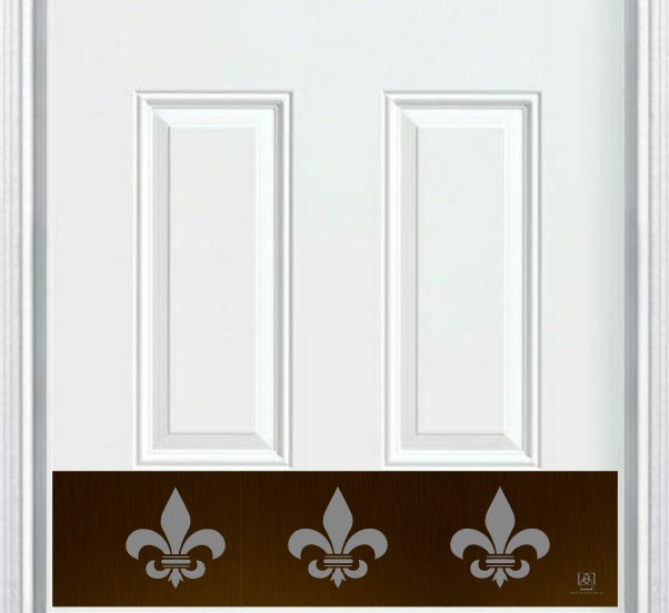 Fleur De Lis Engraved Door Kick Plate by Deck the Door Decor