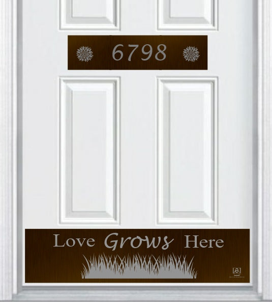 Engraved Address Accent Door Plate by Deck the Door Decor