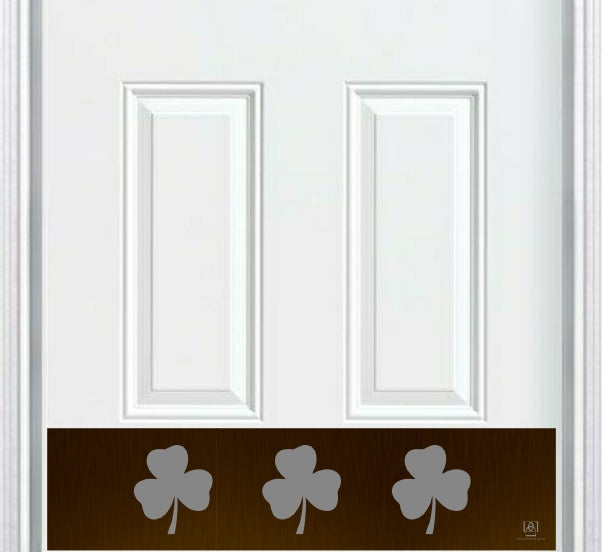 Shamrock Engraved Door Kick Plate by Deck the Door Decor