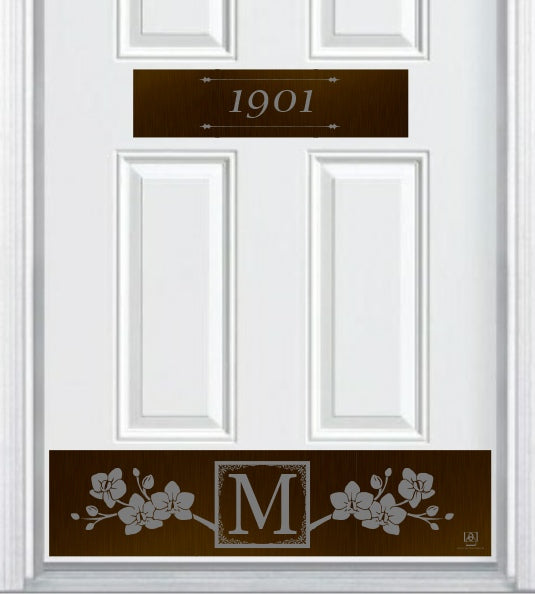 Engraved Address Accent Door Plate by Deck the Door Decor