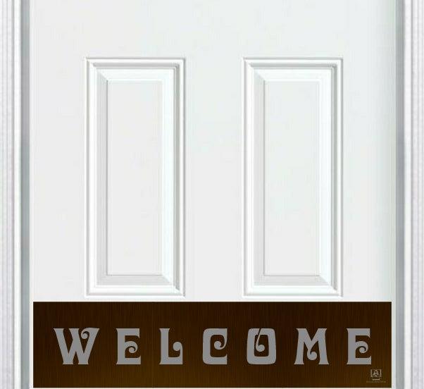 Door Kick Plate - Engraved - "Davida Welcome" - Multiple Finish & Size Options