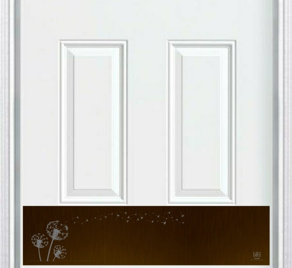 Dandelion Wish Engraved Door Kick Plate