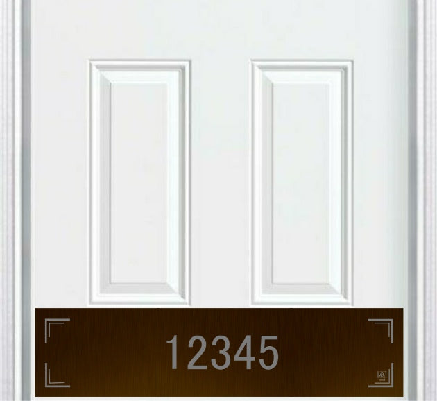 Door Kick Plate - Engraved - "Minimalist" Home Address - Multiple Finish & Size Options - Customizable