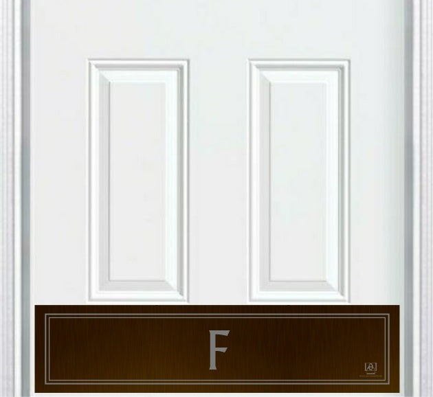 Door Kick Plate - Engraved - "Utilitarian" Monogram - Multiple Finish & Size Options - Customizable