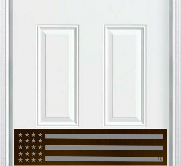 Door Kick Plate - Engraved - "Patriot" - Multiple Finish & Size Options