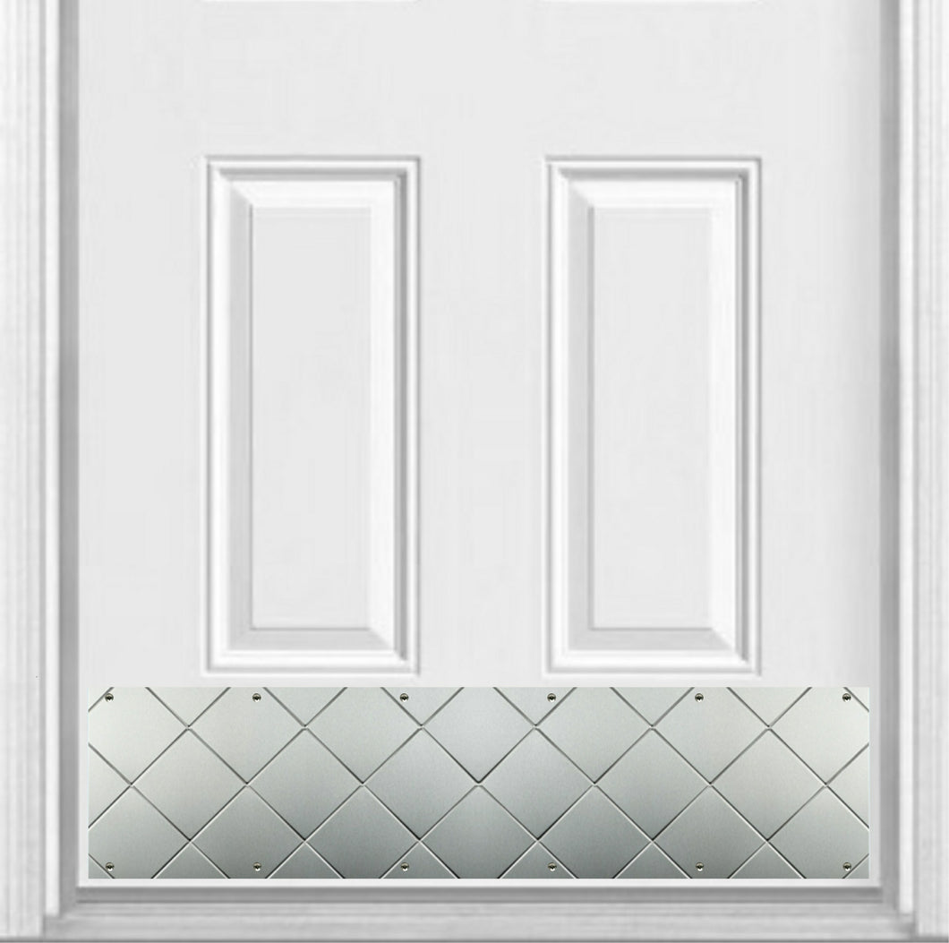 Door Kick Plate - Artisan Embossed - Quilted Stainless Steel- Multiple Size Options