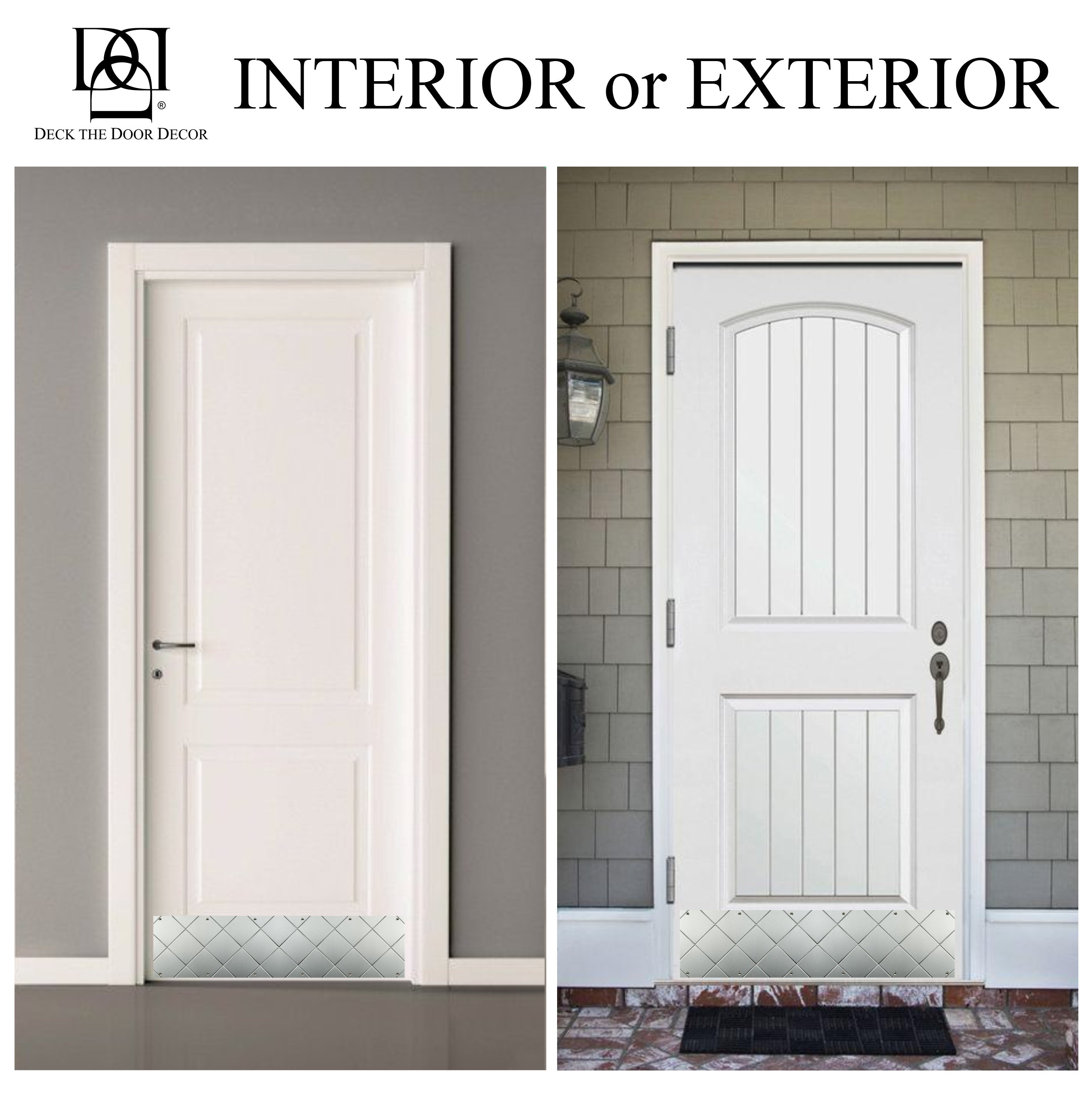 Door Kick Plate - Artisan Embossed - Quilted Stainless Steel- Multiple Size Options