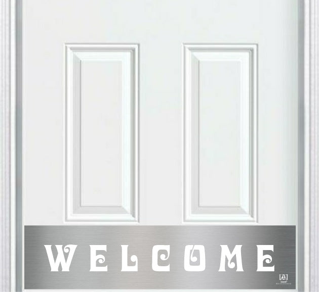 Door Kick Plate - Engraved - "Davida Welcome" - Multiple Finish & Size Options