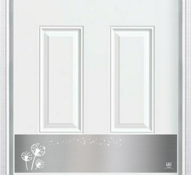 Dandelion Wish Engraved Door Kick Plate