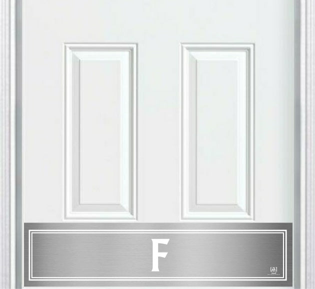 Door Kick Plate - Engraved - "Utilitarian" Monogram - Multiple Finish & Size Options - Customizable