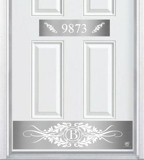 Engraved Address Accent Door Plate by Deck the Door Decor