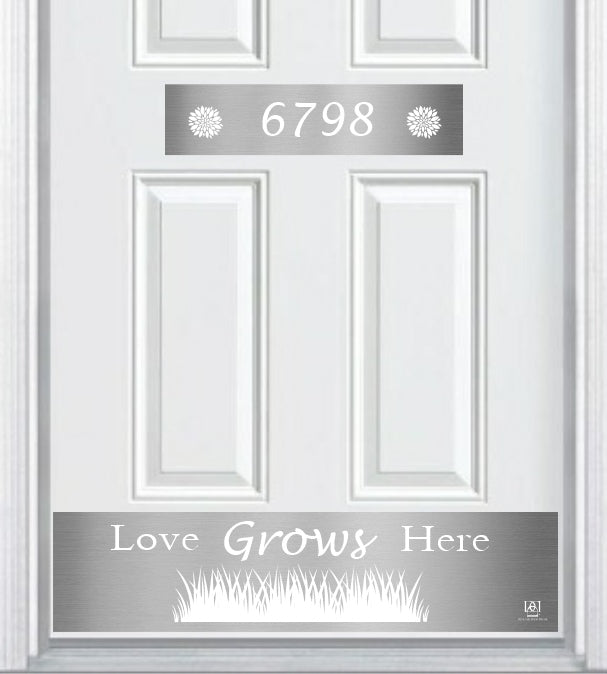 Engraved Address Accent Door Plate by Deck the Door Decor