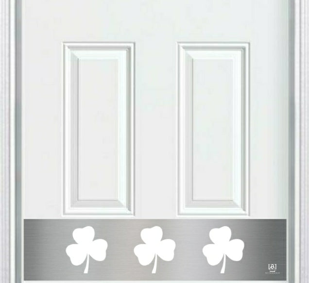 Shamrock Engraved Door Kick Plate by Deck the Door Decor