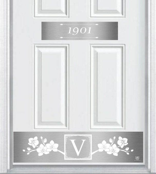 Engraved Address Accent Door Plate by Deck the Door Decor