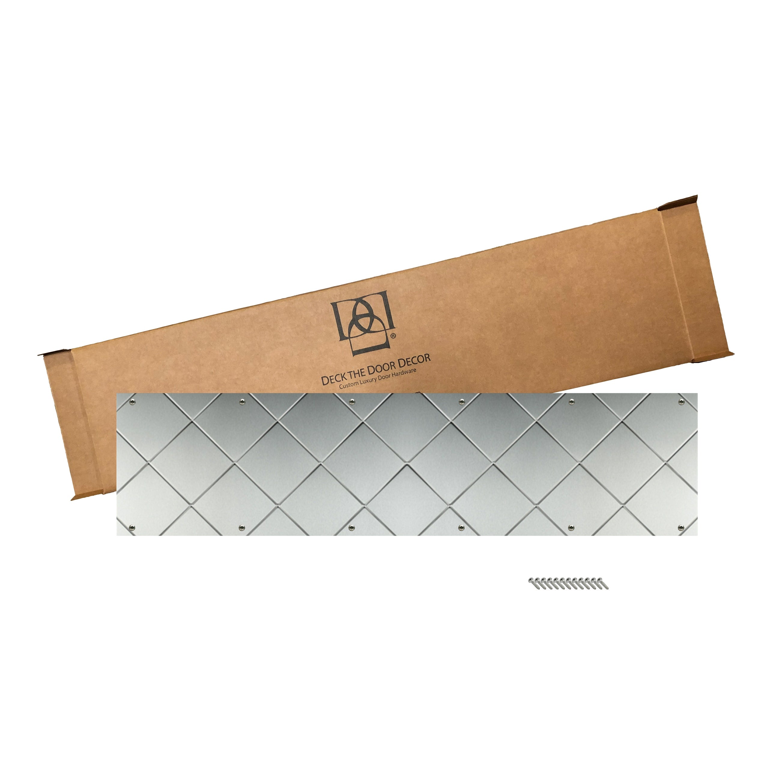 Door Kick Plate - Artisan Embossed - Quilted Stainless Steel- Multiple Size Options