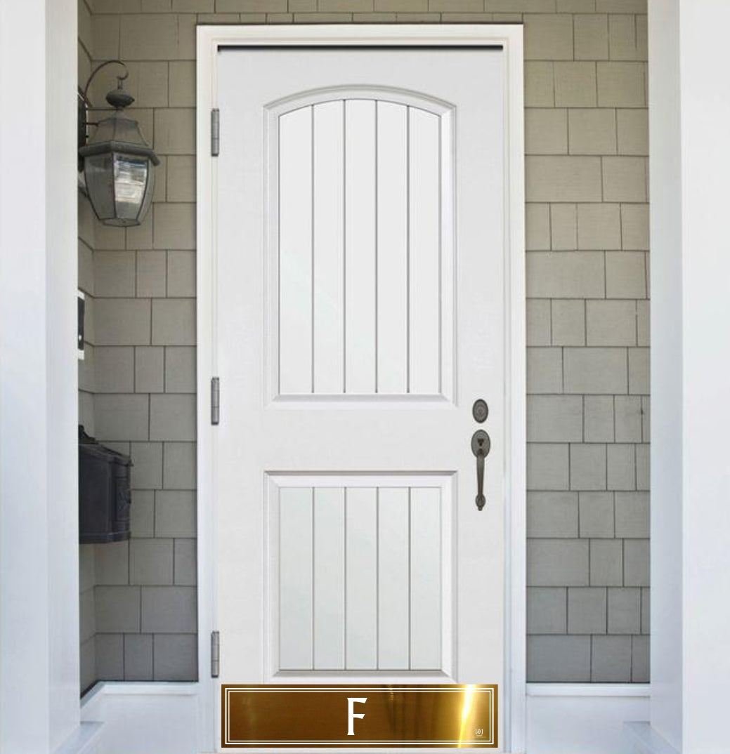 Door Kick Plate - Engraved - "Utilitarian" Monogram - Multiple Finish & Size Options - Customizable