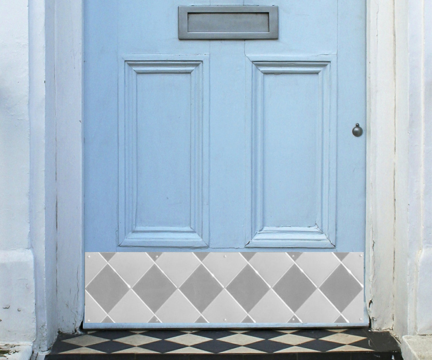 Door Kick Plate - Artisan Embossed - Harlequin Stainless Steel - Multiple Size Options